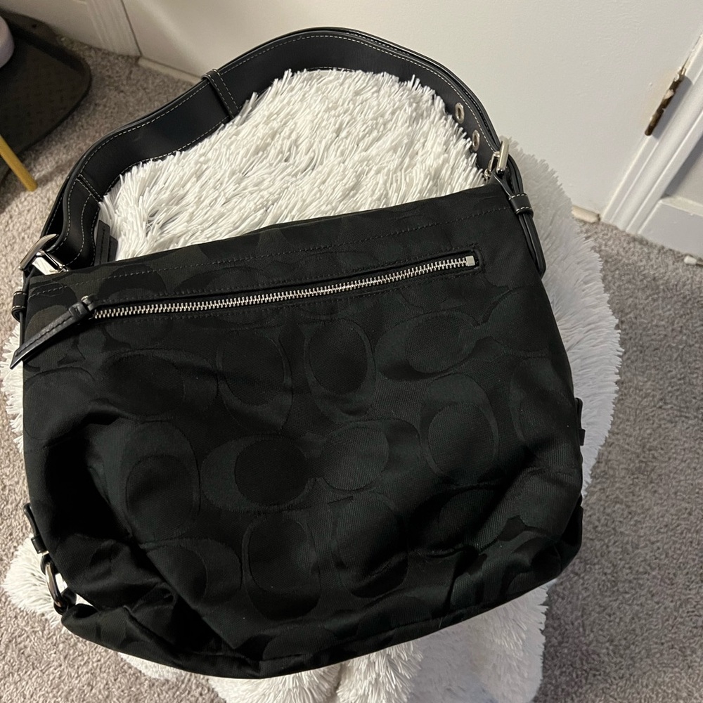 Coach tote bag silver hardware